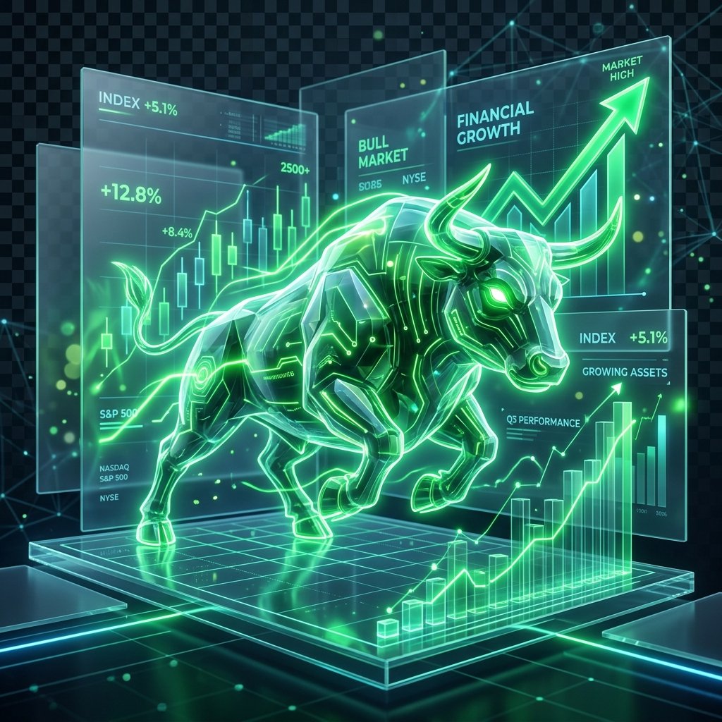 DhanGrow Glowing Green Bull